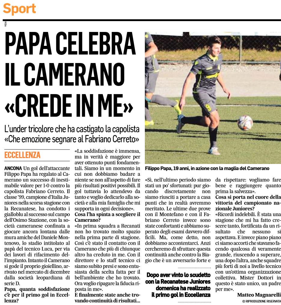 2019_01_16 - Camerano, intervista a Filippo Papa