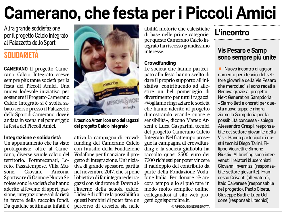 2019_02_21 - Articolo Corriere Camerano Calcio Integrato